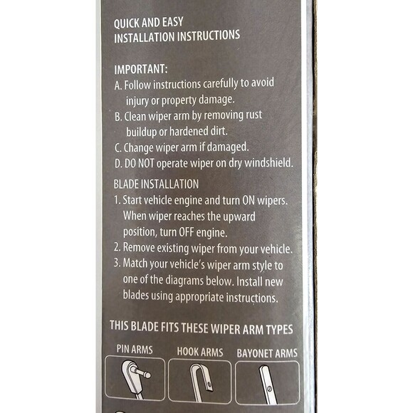 20" All-Season Wiper Blades High-Performance By Auto Drive Set of 2 - Picture 6 of 7